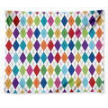 Colorful Argyle Pattern Print Tapestry