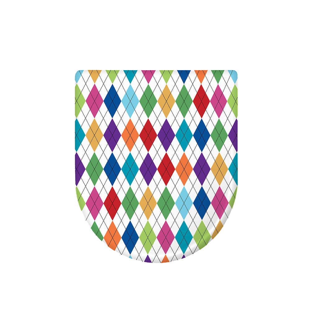 Colorful Argyle Pattern Print Toilet Lid Cover
