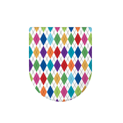 Colorful Argyle Pattern Print Toilet Lid Cover