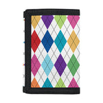 Colorful Argyle Pattern Print Trifold Wallet