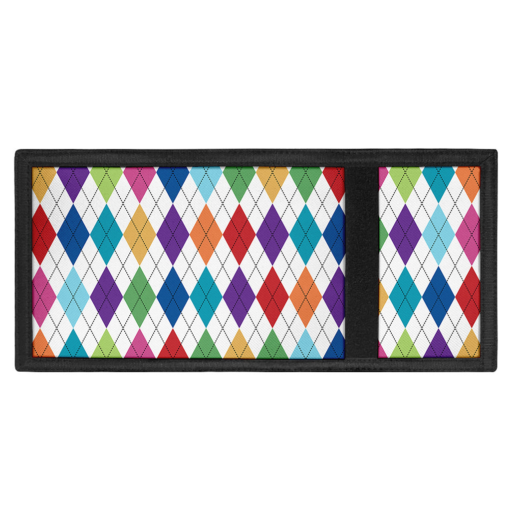 Colorful Argyle Pattern Print Trifold Wallet