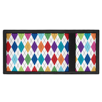 Colorful Argyle Pattern Print Trifold Wallet