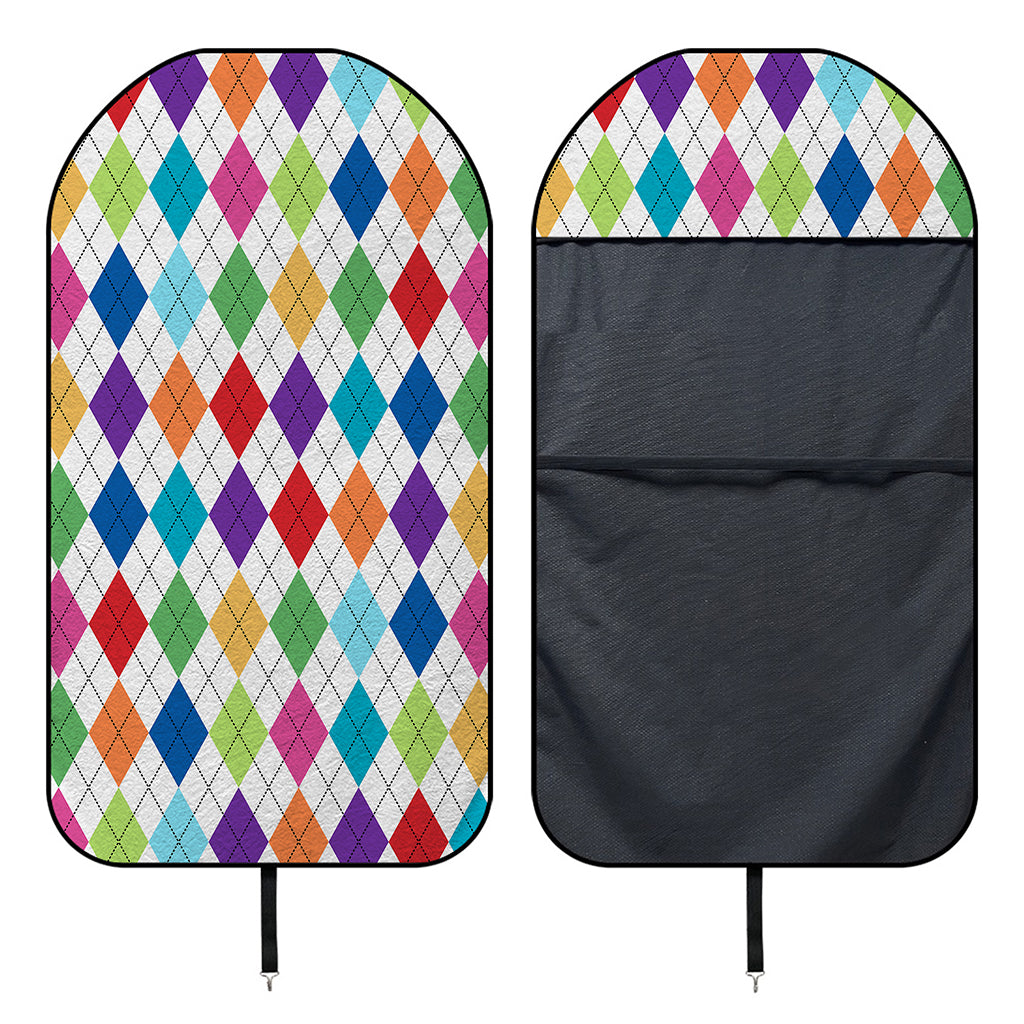 Colorful Argyle Pattern Print Waterproof Car Seat Cover