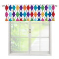 Colorful Argyle Pattern Print Window Valance