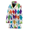 Colorful Argyle Pattern Print Women's Bathrobe