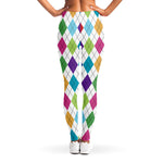 Colorful Argyle Pattern Print Women's Leggings