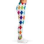 Colorful Argyle Pattern Print Women's Leggings