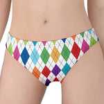 Colorful Argyle Pattern Print Women's Panties