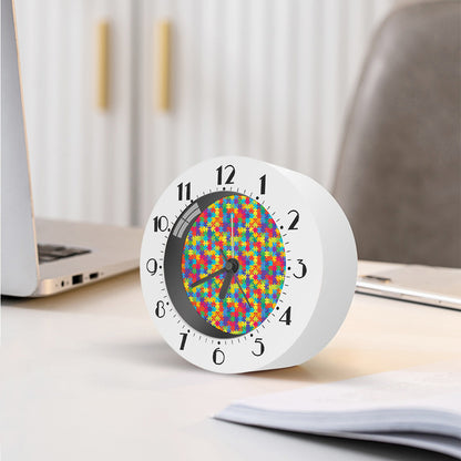 Colorful Autism Awareness Jigsaw Print Alarm Clock