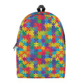 Colorful Autism Awareness Jigsaw Print School Backpack