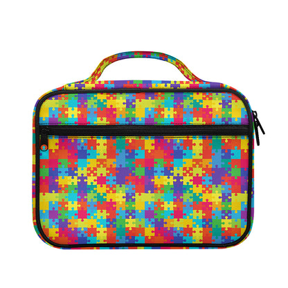 Colorful Autism Awareness Jigsaw Print Briefcase Bible Bag
