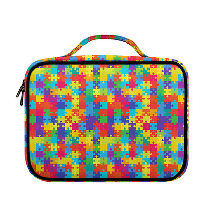 Colorful Autism Awareness Jigsaw Print Briefcase Bible Bag