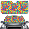 Colorful Autism Awareness Jigsaw Print Car Windshield Sun Shade