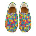 Colorful Autism Awareness Jigsaw Print Casual Shoes