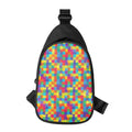 Colorful Autism Awareness Jigsaw Print Sling Bag
