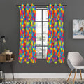 Colorful Autism Awareness Jigsaw Print Grommet Curtain Panels