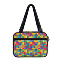 Colorful Autism Awareness Jigsaw Print Double Strap Bible Bag