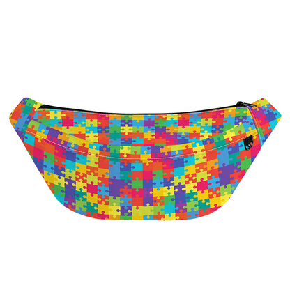 Colorful Autism Awareness Jigsaw Print Fanny Pack