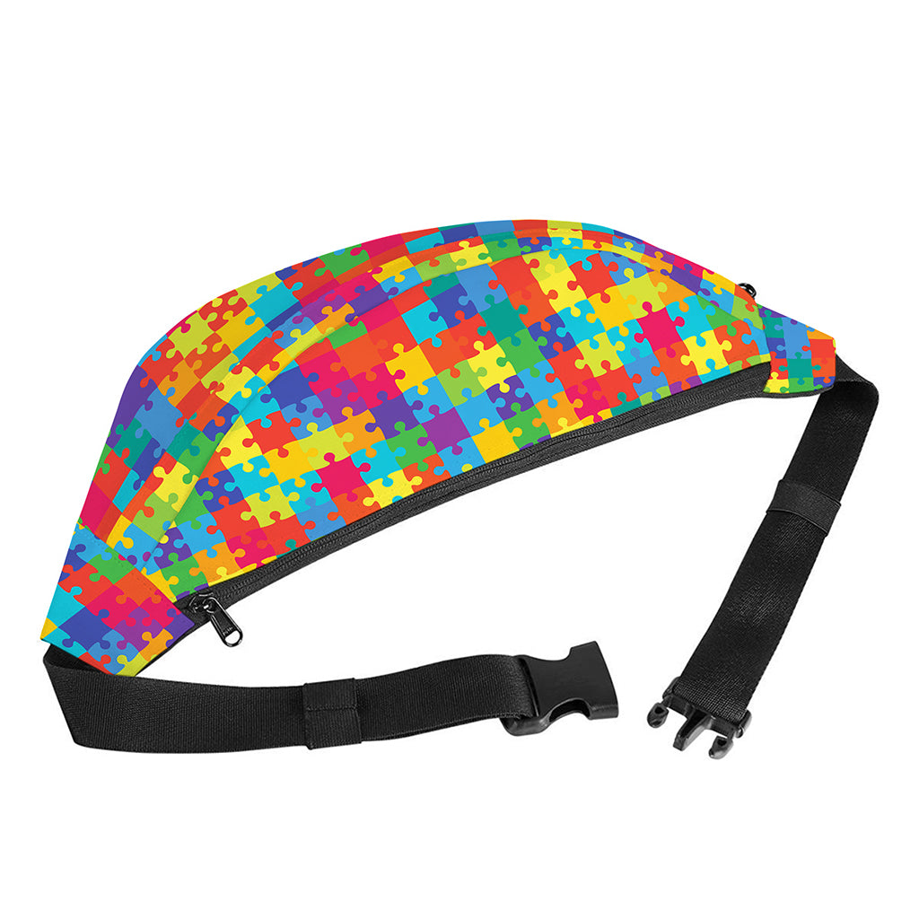 Colorful Autism Awareness Jigsaw Print Fanny Pack