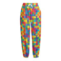 Colorful Autism Awareness Jigsaw Print Fleece Lined Knit Pants