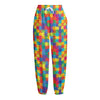 Colorful Autism Awareness Jigsaw Print Fleece Lined Knit Pants