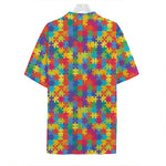 Colorful Autism Awareness Jigsaw Print Hawaiian Shirt