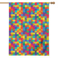 Colorful Autism Awareness Jigsaw Print House Flag
