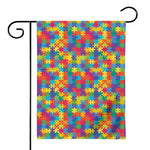 Colorful Autism Awareness Jigsaw Print House Flag