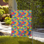Colorful Autism Awareness Jigsaw Print House Flag