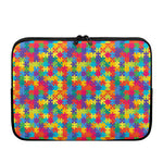 Colorful Autism Awareness Jigsaw Print Laptop Sleeve