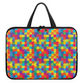 Colorful Autism Awareness Jigsaw Print Laptop Sleeve With Handle
