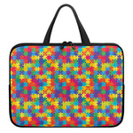 Colorful Autism Awareness Jigsaw Print Laptop Sleeve With Handle
