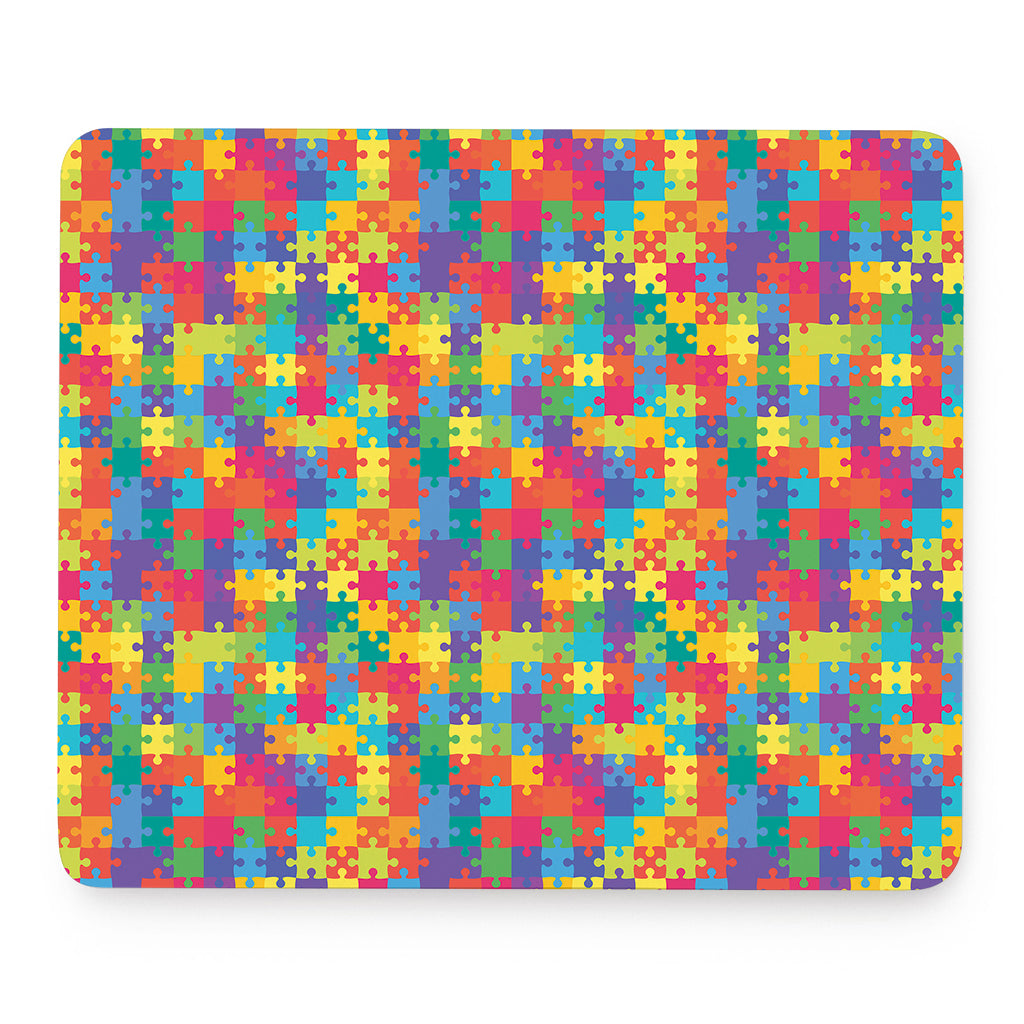 Colorful Autism Awareness Jigsaw Print Mouse Pad