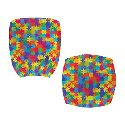 Colorful Autism Awareness Jigsaw Print Office Chair Cover