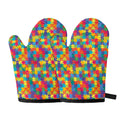 Colorful Autism Awareness Jigsaw Print Oven Mitts