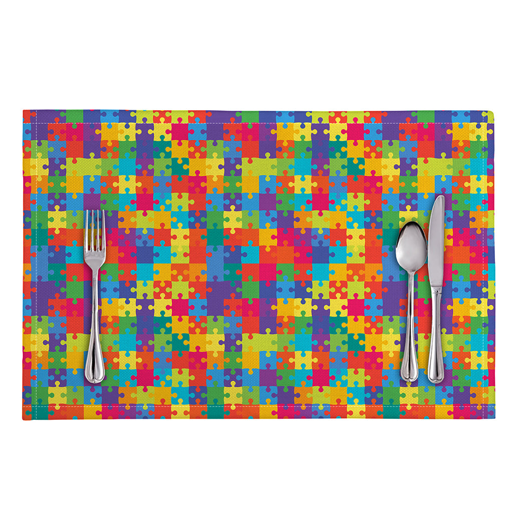 Colorful Autism Awareness Jigsaw Print Placemat