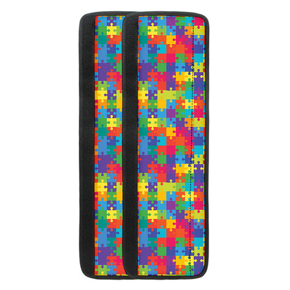 Colorful Autism Awareness Jigsaw Print Refrigerator Handle Covers