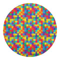 Colorful Autism Awareness Jigsaw Print Round Blanket