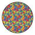 Colorful Autism Awareness Jigsaw Print Round Floor Mat