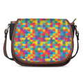 Colorful Autism Awareness Jigsaw Print Saddle Bag