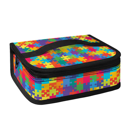 Colorful Autism Awareness Jigsaw Print Small Lunch Bag