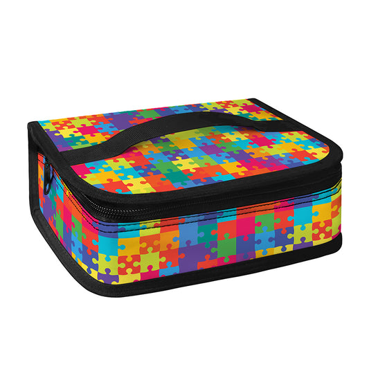 Colorful Autism Awareness Jigsaw Print Small Lunch Bag