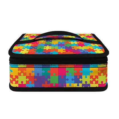 Colorful Autism Awareness Jigsaw Print Small Lunch Bag