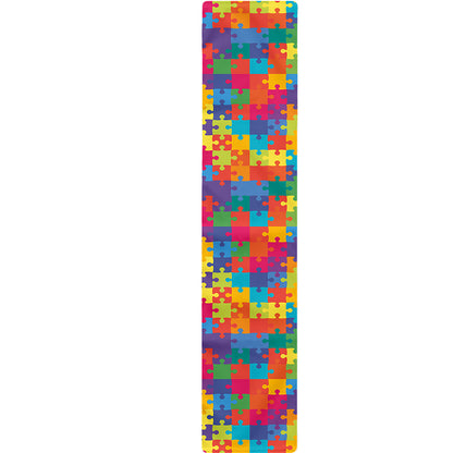 Colorful Autism Awareness Jigsaw Print Table Runner