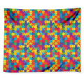 Colorful Autism Awareness Jigsaw Print Tapestry