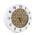Colorful Autism Awareness Puzzle Print Alarm Clock