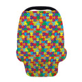 Colorful Autism Awareness Puzzle Print Baby Seat Cover