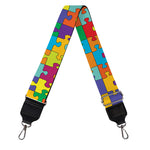 Colorful Autism Awareness Puzzle Print Bag Strap