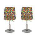 Colorful Autism Awareness Puzzle Print Bar Stool Covers