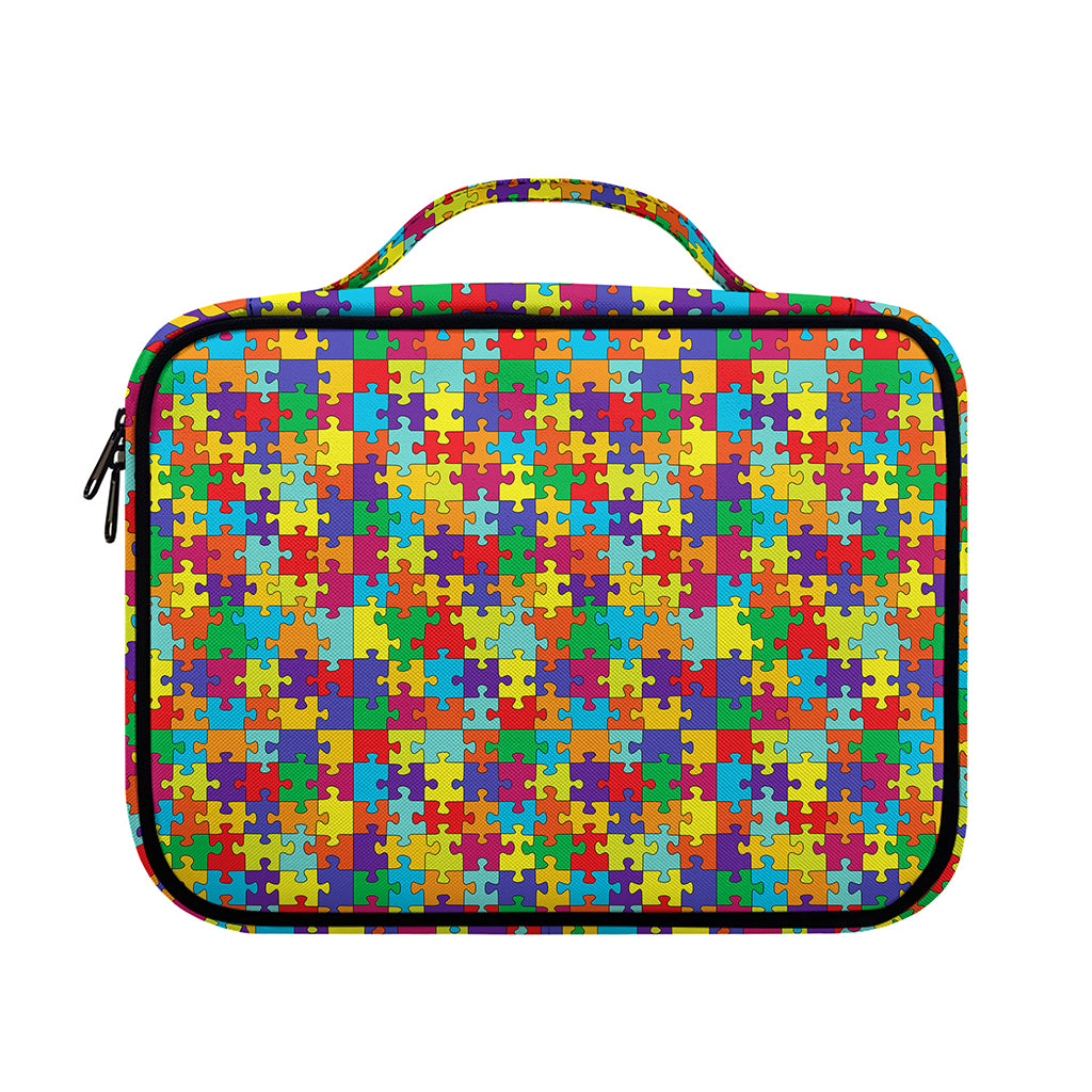 Colorful Autism Awareness Puzzle Print Briefcase Bible Bag